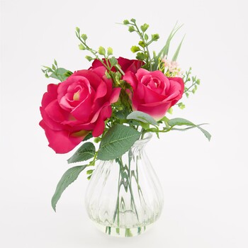 TK Maxx Pinke Plastik Rosen in Vase 12.99 Euro