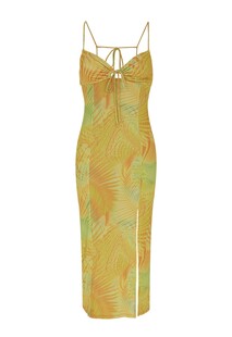 TK Maxx Gelbes gemustertes Kleid für Damen