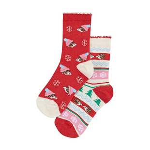 TK Maxx Pink-Grau Lama SockenKinder 2Pack