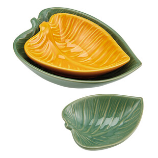 TK Maxx drei Keramikschüsseln in Blattform 16.99 &euro;