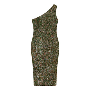 TK Maxx grün-bronzefarbenes Pailettenkleid 39.99 €