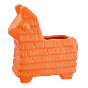 TK Maxx orangefarbener Übertopf in Form eines Lamas 9.99 &euro;